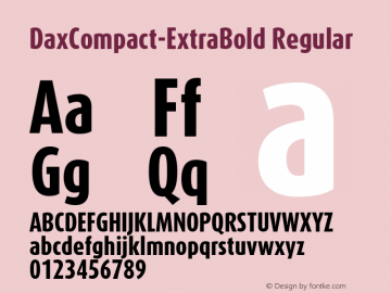 DaxCompact-ExtraBold Regular 4.460图片样张