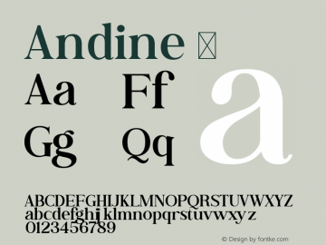 ☞Andine Version 1.00;March 8, 2021;FontCreator 13.0.0.2683 64-bit;com.myfonts.easy.letterena-studios.andine.regular.wfkit2.version.5Lu1图片样张