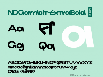 ☞ND Gambit Extra Bold Version 1.000;hotconv 1.0.109;makeotfexe 2.5.65596;com.myfonts.easy.neuedeutsche.nd-gambit.extra-bold.wfkit2.version.5LQe图片样张