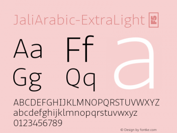☞Jali Arabic ExtraLight Version 1.001;hotconv 1.0.109;makeotfexe 2.5.65596; ttfautohint (v1.5);com.myfonts.easy.foundry-5-limited.jali-arabic.extralight.wfkit2.version.5M1R图片样张