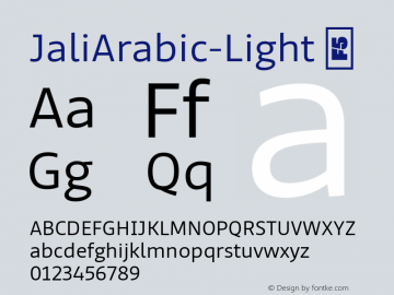 ☞Jali Arabic Light Version 1.001;hotconv 1.0.109;makeotfexe 2.5.65596;com.myfonts.easy.foundry-5-limited.jali-arabic.light.wfkit2.version.5M1S图片样张