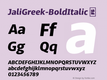 ☞Jali Greek Bold Italic Version 1.001;hotconv 1.0.109;makeotfexe 2.5.65596; ttfautohint (v1.5);com.myfonts.easy.foundry-5-limited.jali-greek.bold-italic.wfkit2.version.5M2s图片样张
