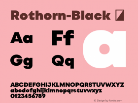 ☞Rothorn Black Version 1.000;FEAKit 1.0; ttfautohint (v1.5);com.myfonts.easy.rohh.rothorn.black.wfkit2.version.5M73图片样张