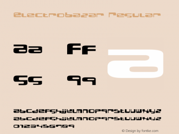 ElectroBazar Regular Version 001.000 Font Sample