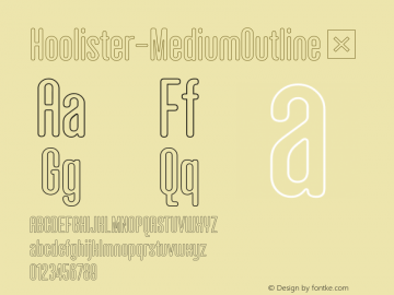 ☞Hoolister Medium Outline 1.001;com.myfonts.easy.ckhans-fonts.hoolister.medium-outline.wfkit2.version.5Mnq图片样张