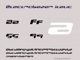 ElectroBazar Italic 001.000 Font Sample