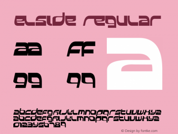 Elside Regular Version 001.000 Font Sample