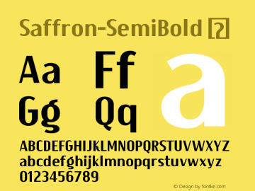 ☞Saffron SemiBold Version 1.000; ttfautohint (v1.5);com.myfonts.easy.tall-chai.saffron.semi-bold.wfkit2.version.5MBn图片样张