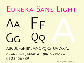 Eureka Sans Light Version 004.301图片样张