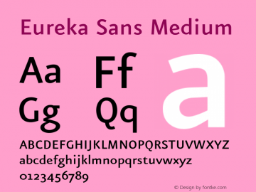 Eureka Sans Medium Version 004.301图片样张