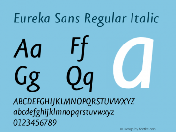 Eureka Sans Regular Italic 004.301图片样张