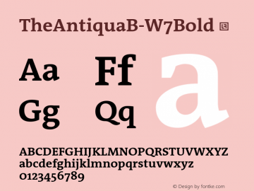 ☞TheAntiquaB W7 Bold Version 1.076;com.myfonts.easy.lucasfonts.theantiqua.bold.wfkit2.version.5MXN图片样张