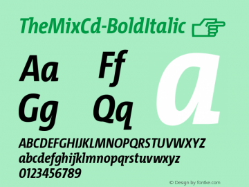 ☞TheMix Cd Bold Italic Version 4.025; ttfautohint (v1.5);com.myfonts.easy.lucasfonts.themix.condensed-bold-italic.wfkit2.version.5MWT图片样张