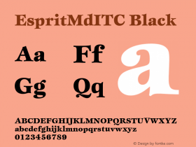 EspritMdITC Black Version 001.000 Font Sample