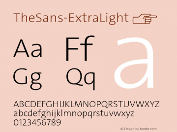 ☞TheSans ExtraLight Version 3.771;com.myfonts.easy.lucasfonts.thesans.extralight.wfkit2.version.5N3r图片样张