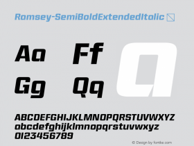 ☞Ramsey Semi Bold Extended Italic Version 1.200;hotconv 1.0.109;makeotfexe 2.5.65596;com.myfonts.easy.associated-typographics.ramsey.semi-bold-extended-italic.wfkit2.version.5Pbm图片样张