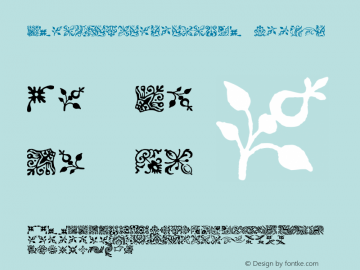 FCaslonOrnamentsITC Medium Version 001.000图片样张