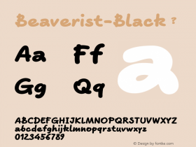 ☞Beaverist Black Version 2.001;FEAKit 1.0;com.myfonts.easy.popskraft.beaverist.black.wfkit2.version.5PKG图片样张