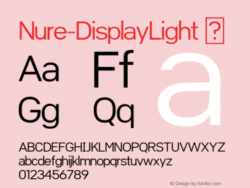 ☞Nure Display Light Version 1.000;com.myfonts.easy.fsd.nure.display-light.wfkit2.version.5PSU图片样张