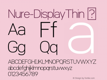 ☞Nure Display Thin Version 1.000;com.myfonts.easy.fsd.nure.display-thin.wfkit2.version.5PSS图片样张