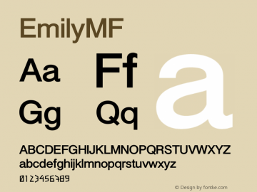 ☞EmilyMF Version 1.000;com.myfonts.easy.masterfont.emily-mf.regular.wfkit2.version.4wtf图片样张