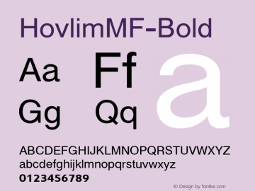 ☞HovlimMF-Bold Version 1.000;com.myfonts.easy.masterfont.hovlim-mf-inactive.bold.wfkit2.version.4wxR图片样张