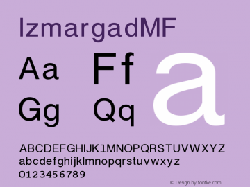 ☞IzmargadMF Version 1.000; ttfautohint (v1.5);com.myfonts.easy.masterfont.izmargad-mf-inactive.regular.wfkit2.version.4wyq图片样张