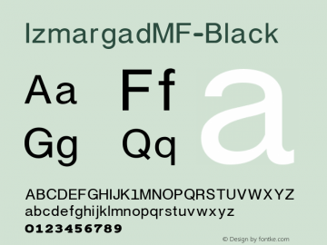 ☞IzmargadMF-Black Version 1.000;com.myfonts.easy.masterfont.izmargad-mf-inactive.black.wfkit2.version.4wye图片样张