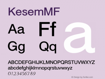 ☞KesemMF Version 2.000;com.myfonts.easy.masterfont.kesem-mf.regular.wfkit2.version.4wyD图片样张