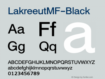 ☞LakreeutMF-Black Version 3.000;com.myfonts.easy.masterfont.lakreeut-mf.black.wfkit2.version.4wzy图片样张