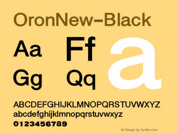 ☞OronNew-Black Version 3.000; ttfautohint (v1.5);com.myfonts.easy.masterfont.oron-new.black.wfkit2.version.4wAy图片样张