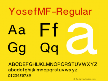 ☞YosefMF-Regular Version 1.000;com.myfonts.easy.masterfont.yosef-mf.regular.wfkit2.version.4wCR图片样张