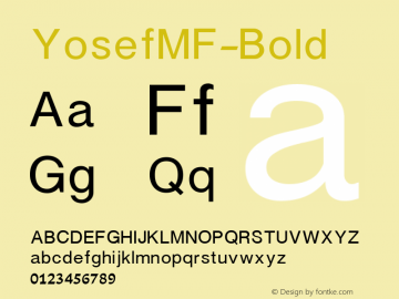 ☞YosefMF-Bold Version 1.000;com.myfonts.easy.masterfont.yosef-mf.bold.wfkit2.version.4wCK图片样张