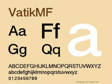 ☞VatikMF Version 2.000; ttfautohint (v1.5);com.myfonts.easy.masterfont.vatik-mf.regular.wfkit2.version.4wCv图片样张