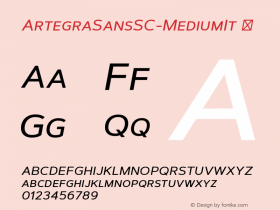 ☞ArtegraSansSC-MediumIt Version 1.007; ttfautohint (v1.5);com.myfonts.easy.artegra.artegra-sans.sc-medium-italic.wfkit2.version.5wCF图片样张