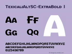 ☞Texicali Alt SC Extra Bold Version 1.000; ttfautohint (v1.5);com.myfonts.easy.fontmesa.texicali.alt-sc-extra-bold.wfkit2.version.4QkH图片样张