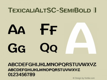 ☞Texicali Alt SC Semi Bold Version 1.000;com.myfonts.easy.fontmesa.texicali.alt-sc-semi-bold.wfkit2.version.4QkL图片样张