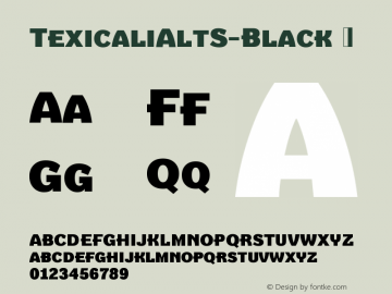 ☞Texicali Alt S Black Version 1.000; ttfautohint (v1.5);com.myfonts.easy.fontmesa.texicali.alt-s-black.wfkit2.version.4Qpp图片样张