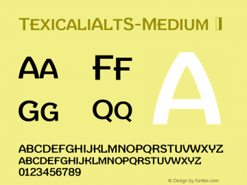 ☞Texicali Alt S Medium Version 1.000;com.myfonts.easy.fontmesa.texicali.alt-s-medium.wfkit2.version.4QpM图片样张