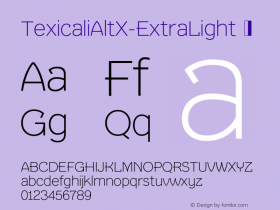 ☞Texicali Alt X Extra Light Version 1.000;com.myfonts.easy.fontmesa.texicali.alt-x-extra-light.wfkit2.version.4Qpm图片样张