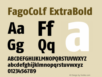 FagoCoLf ExtraBold Version 001.000图片样张