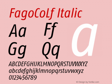 FagoCoLf Italic 001.000图片样张