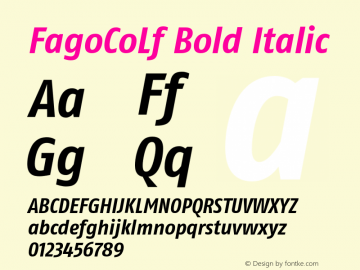 FagoCoLf Bold Italic 001.000图片样张