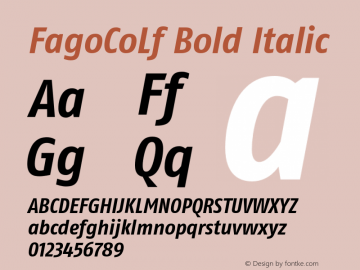 FagoCoLf Bold Italic 001.000图片样张