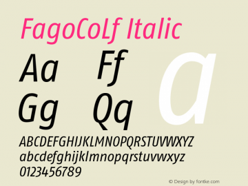 FagoCoLf Italic 001.000图片样张