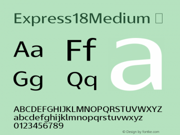 ☞Express18Medium Version 1.002; ttfautohint (v1.5);com.myfonts.easy.kosinsky.express-18.medium.wfkit2.version.5PCD图片样张