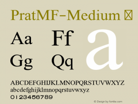 ☞PratMF Medium 3.1;com.myfonts.easy.masterfont.prat-mf.medium.wfkit2.version.5BGo图片样张