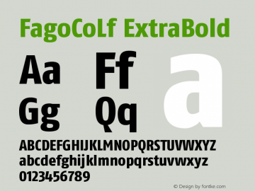 FagoCoLf ExtraBold Version 001.000图片样张