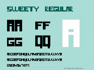 Sweety Regular Version 1.0 Font Sample