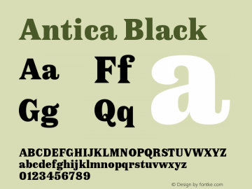 Antica Black Version 1.000图片样张